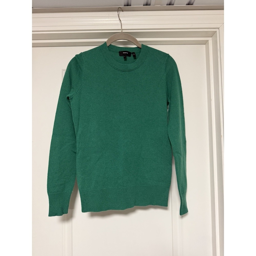 Theory cashmere crewneck sweater, Women's Size XS, Green